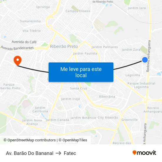 Av. Barão Do Bananal to Fatec map