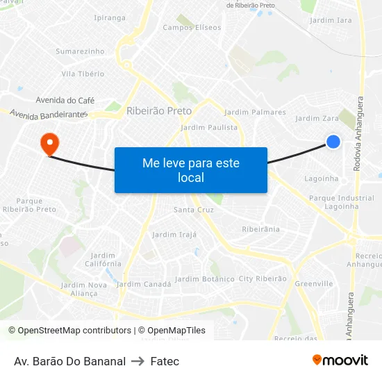 Av. Barão Do Bananal to Fatec map