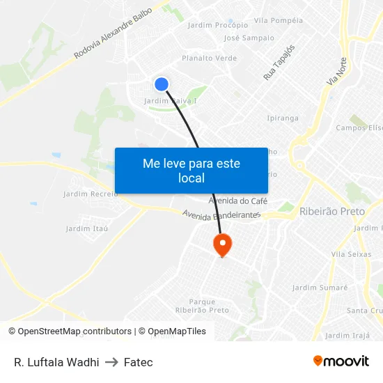 R. Luftala Wadhi to Fatec map