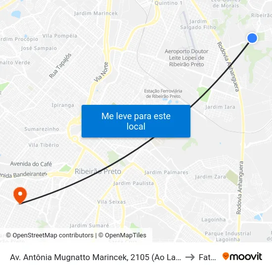 Av. Antônia Mugnatto Marincek, 2105 (Ao Lado) to Fatec map