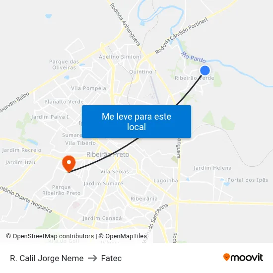 R. Calil Jorge Neme to Fatec map