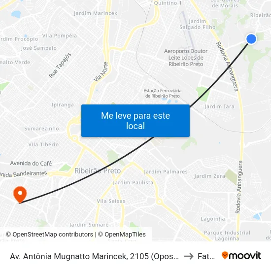 Av. Antônia Mugnatto Marincek, 2105 (Oposto) to Fatec map