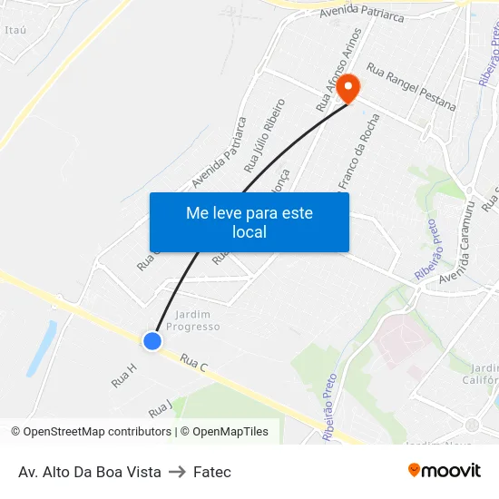 Av. Alto Da Boa Vista to Fatec map