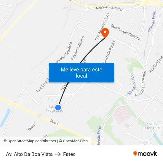 Av. Alto Da Boa Vista to Fatec map