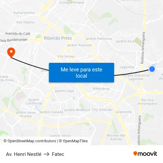 Av. Henri Nestlé to Fatec map