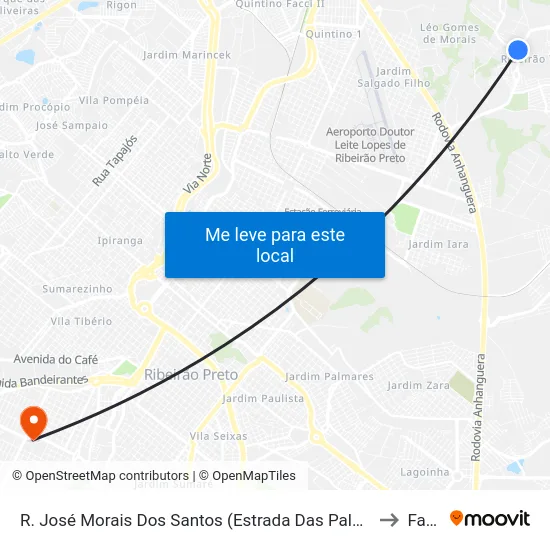 R. José Morais Dos Santos (Estrada Das Palmeiras), S/N to Fatec map