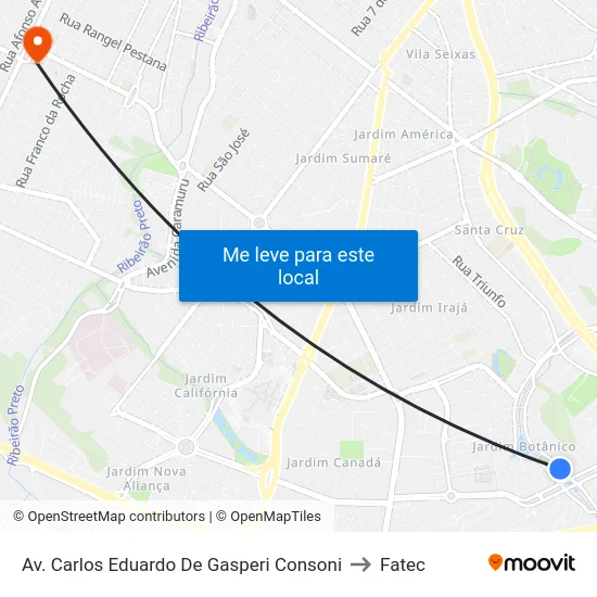 Av. Carlos Eduardo De Gasperi Consoni to Fatec map