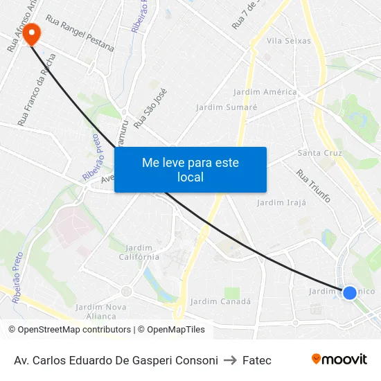 Av. Carlos Eduardo De Gasperi Consoni to Fatec map