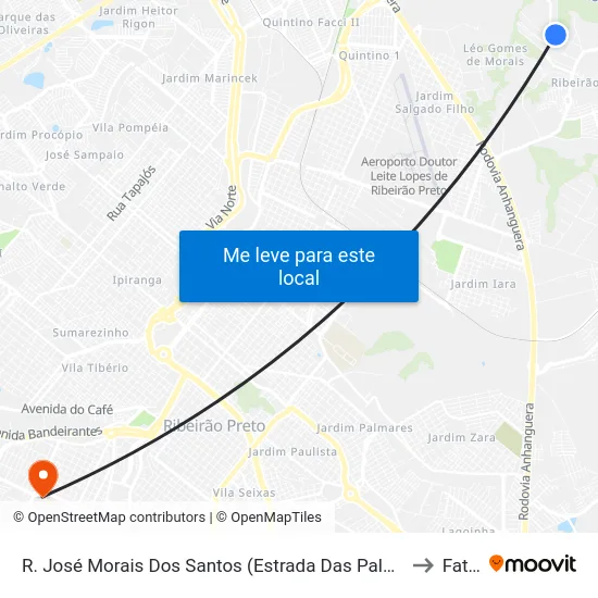 R. José Morais Dos Santos (Estrada Das Palmeiras), 39 to Fatec map