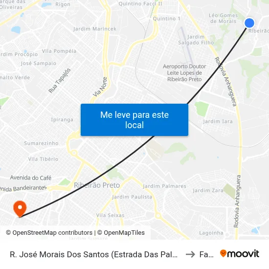 R. José Morais Dos Santos (Estrada Das Palmeiras), S/N to Fatec map