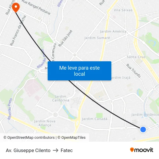 Av. Giuseppe Cilento to Fatec map