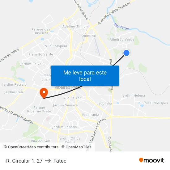 R. Circular 1, 27 to Fatec map