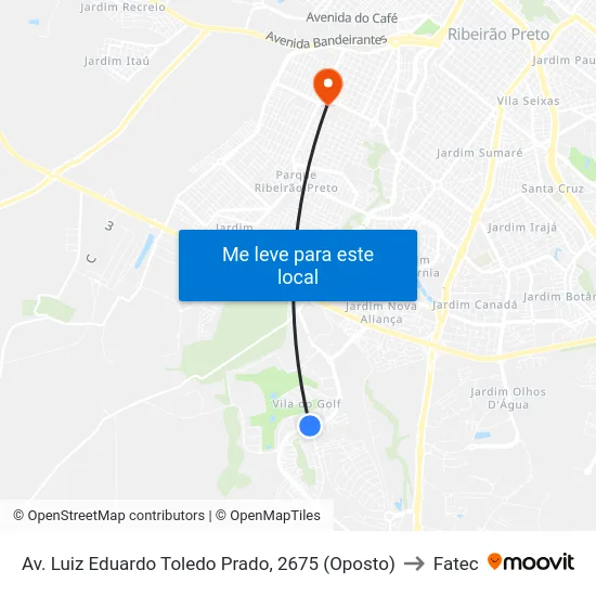 Av. Luiz Eduardo Toledo Prado, 2675 (Oposto) to Fatec map