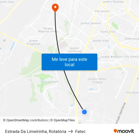 Estrada Da Limeirinha, Rotatória to Fatec map