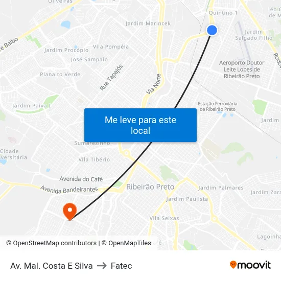 Av. Mal. Costa E Silva to Fatec map