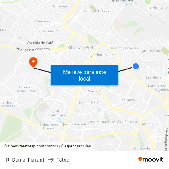 R. Daniel Ferranti to Fatec map