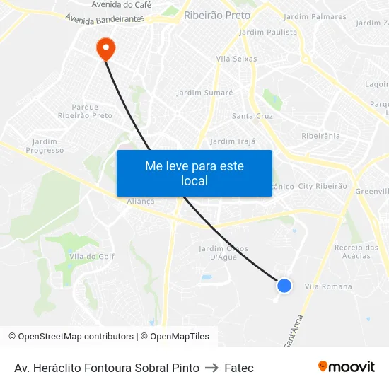 Av.  Heráclito Fontoura Sobral Pinto to Fatec map
