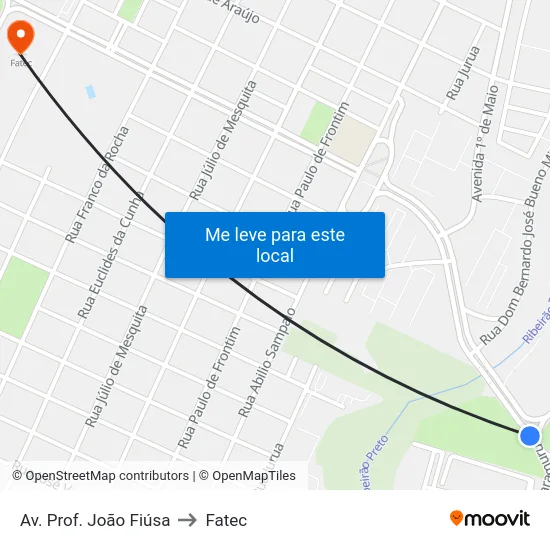Av. Prof. João Fiúsa to Fatec map