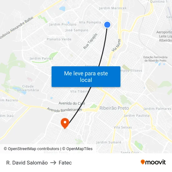 R. David Salomão to Fatec map