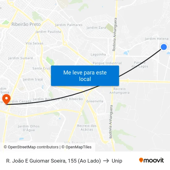 R. João E Guiomar Soeira, 155 (Ao Lado) to Unip map
