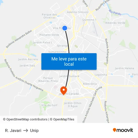 R. Javari to Unip map