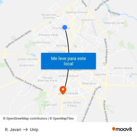 R. Javari to Unip map