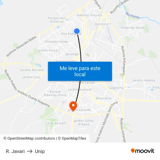 R. Javari to Unip map