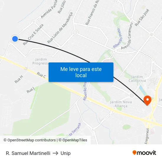 R. Samuel Martinelli to Unip map