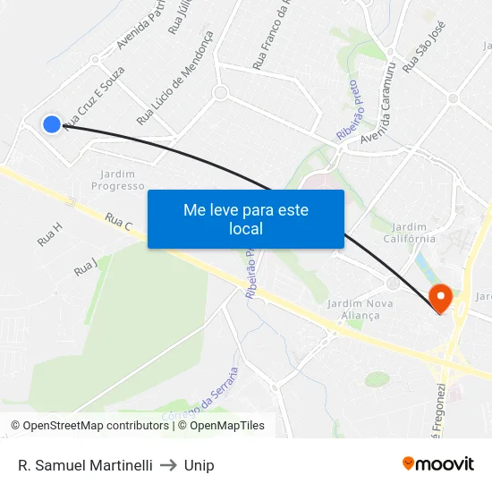 R. Samuel Martinelli to Unip map