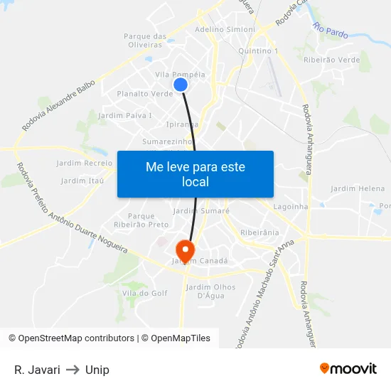 R. Javari to Unip map