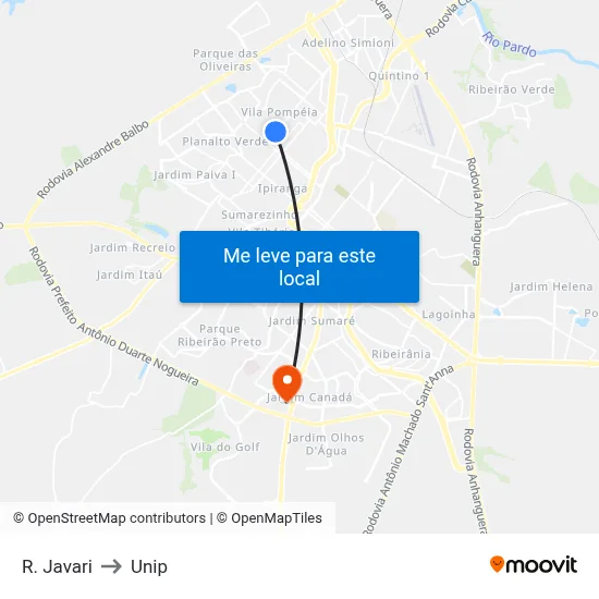 R. Javari to Unip map