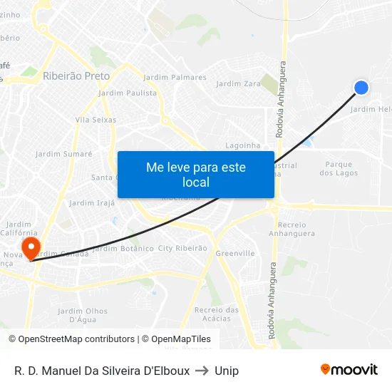 R. D. Manuel Da Silveira D'Elboux to Unip map