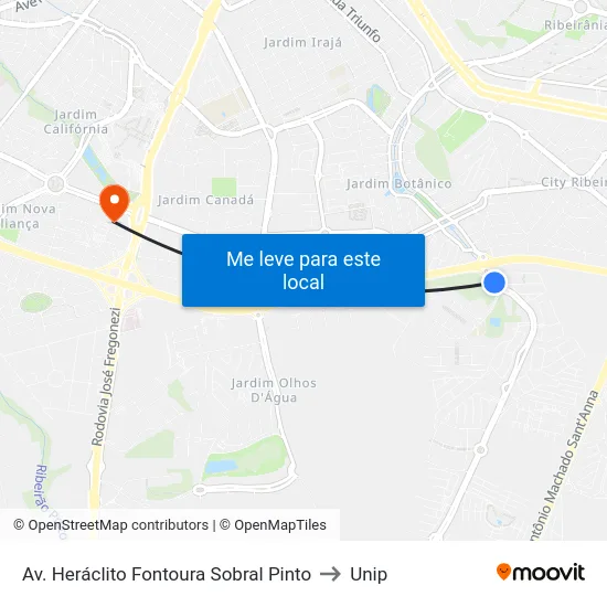 Av.  Heráclito Fontoura Sobral Pinto to Unip map