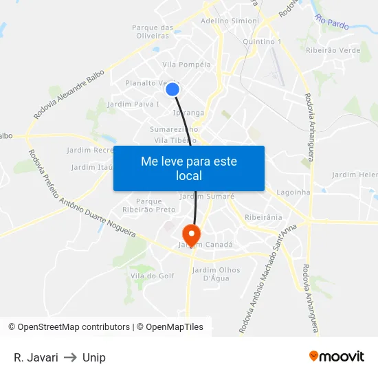 R. Javari to Unip map