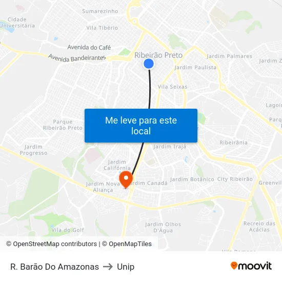 R. Barão Do Amazonas to Unip map