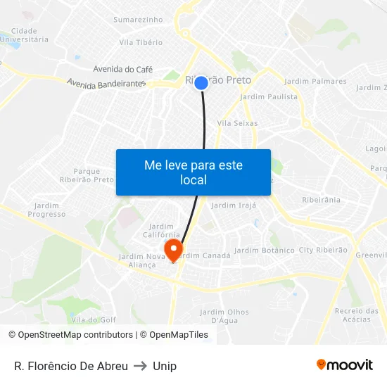 R. Florêncio De Abreu to Unip map