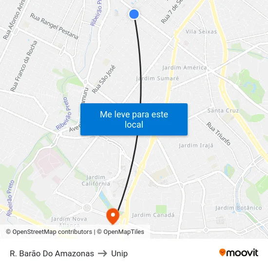 R. Barão Do Amazonas to Unip map
