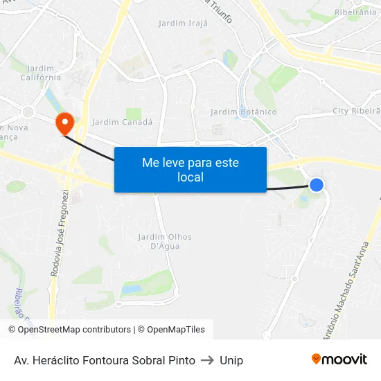 Av.  Heráclito Fontoura Sobral Pinto to Unip map