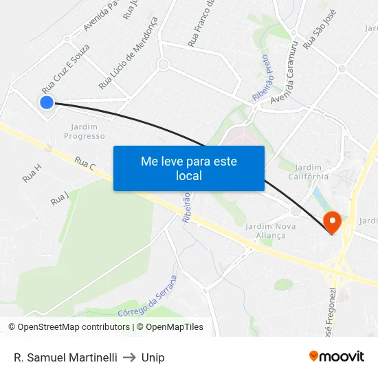 R. Samuel Martinelli to Unip map