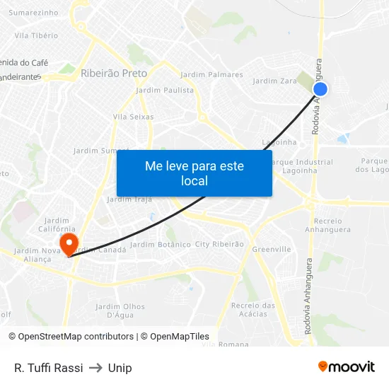 R.  Tuffi Rassi to Unip map