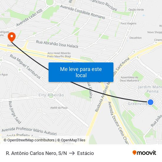 R. Antônio Carlos Nero, S/N to Estácio map