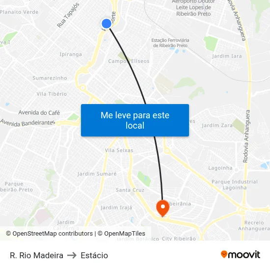 R. Rio Madeira to Estácio map