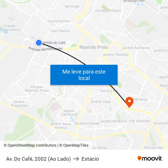 Av. Do Café, 2002 (Ao Lado) to Estácio map