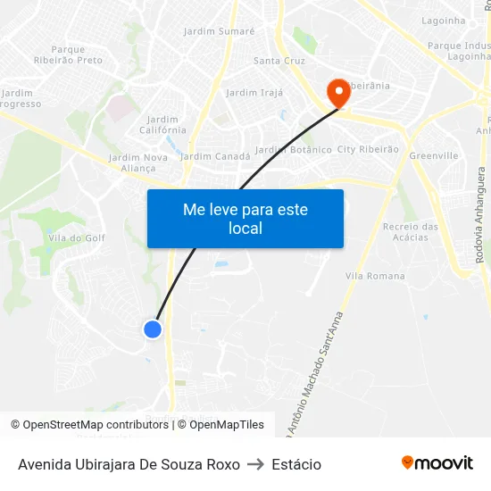 Avenida  Ubirajara De Souza Roxo to Estácio map