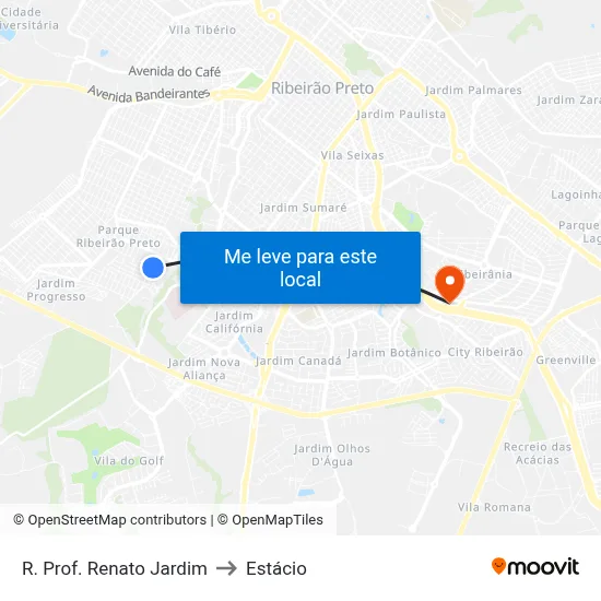 R. Prof. Renato Jardim to Estácio map