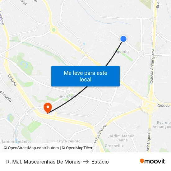 R. Mal. Mascarenhas De Morais to Estácio map