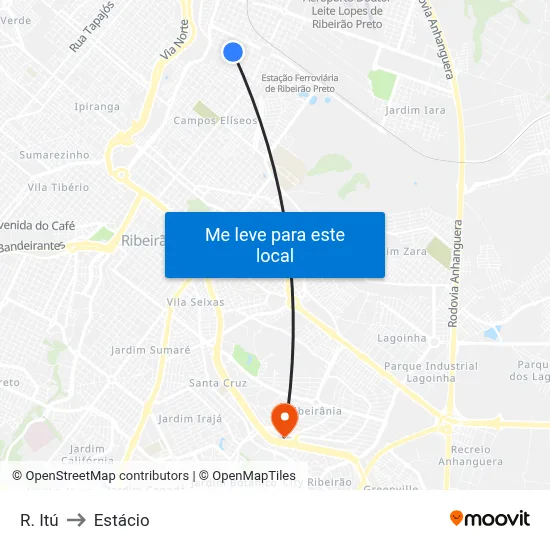 R. Itú to Estácio map