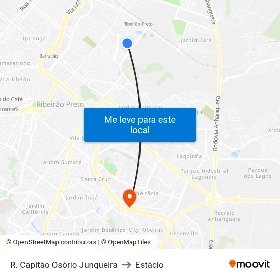 R. Capitão Osório Junqueira to Estácio map