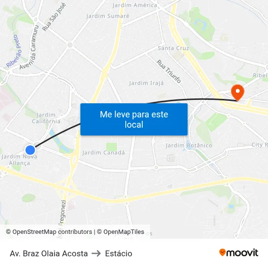 Av. Braz Olaia Acosta to Estácio map