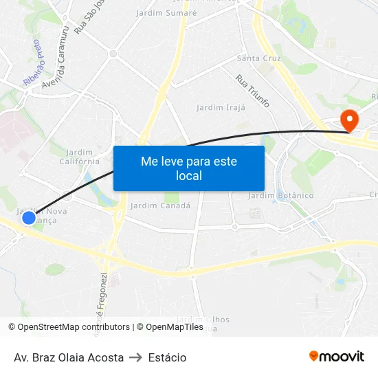 Av. Braz Olaia Acosta to Estácio map